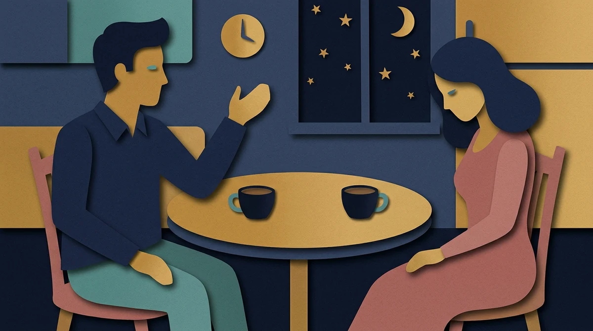 Two speech bubbles caught in a loop